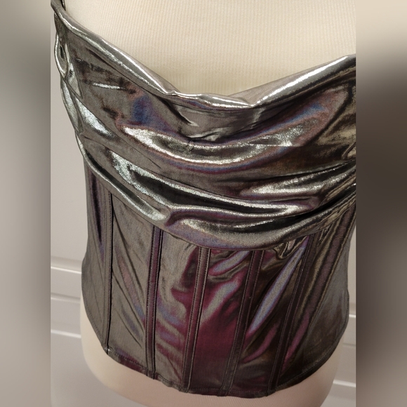 Metallic Corset Top by Designer Sincerely Jules Size L Sexy, Party - Picture 2 of 8